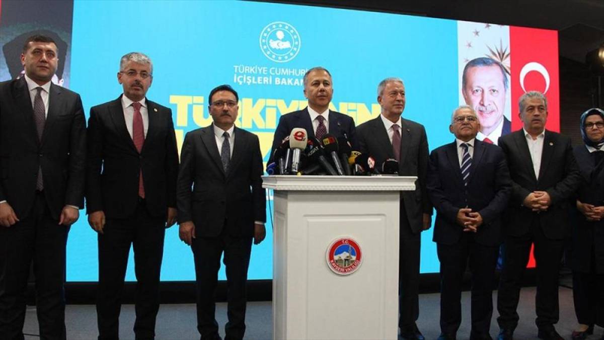 Bakan Yerlikaya: Kayseri'de 855 şahıs gözaltına alındı, bunların 13'ü tutuklandı