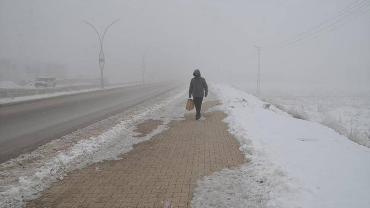 Hakkari'de soğuk hava ve sis etkili oldu