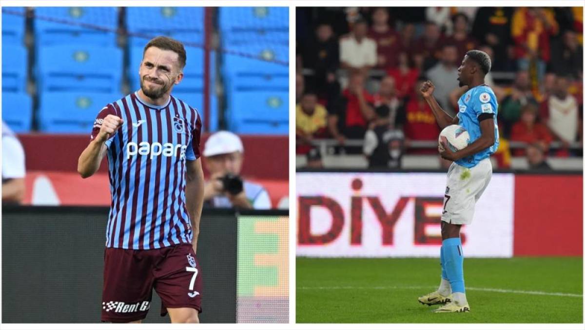 Trabzonspor'un hücumdaki en etkili oyuncuları Banza ve Visca